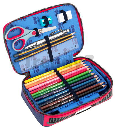 Školský peračník Pencil Box Filled Porsche Jeune Premier ergonomický luxusné prevedenie 20*7 cm JPPF026273