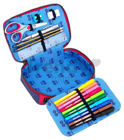 Školský peračník Pencil Box Filled Porsche Jeune Premier ergonomický luxusné prevedenie 20*7 cm JPPF026273