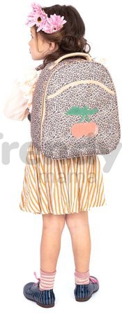 Školská taška batoh Backpack Ralphie Leopard Cherry Jeune Premier ergonomický luxusné prevedenie 31*27 cm