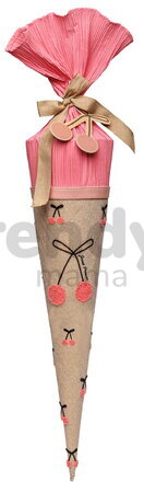 Školské vrecko na telocvik a prezuvky School Cone Cherry Pompon Jeune Premier luxusné prevedenie 70 cm