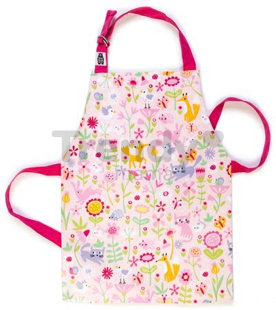 Zástera pre deti kvetinová záhrada Flora's Garden Apron ThreadBear s ochrannou vrstvou od 3-6 rokov