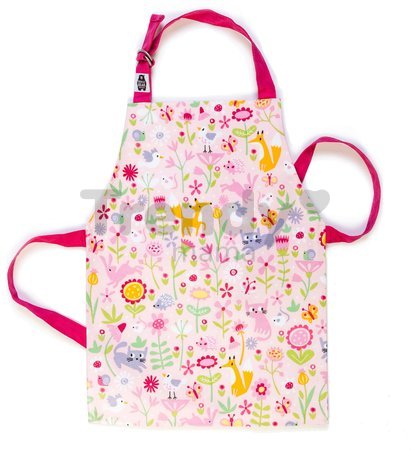 Zástera pre deti kvetinová záhrada Flora's Garden Apron ThreadBear s ochrannou vrstvou od 3-6 rokov