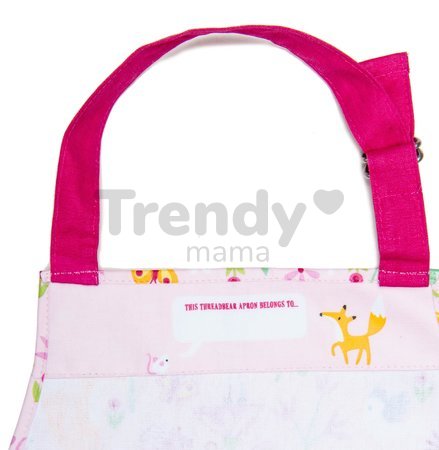 Zástera pre deti kvetinová záhrada Flora's Garden Apron ThreadBear s ochrannou vrstvou od 3-6 rokov