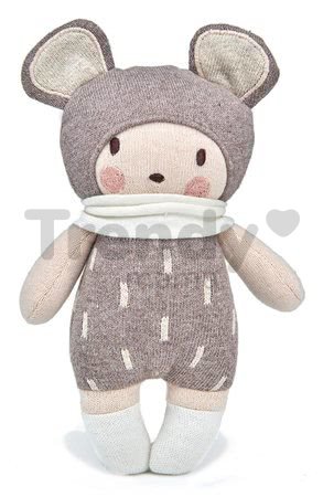 Bábika pletená šedá Baby Beau Knitted Doll ThreadBear 24 cm z jemnej a mäkkej bavlny v darčekovom balení od 0 mes
