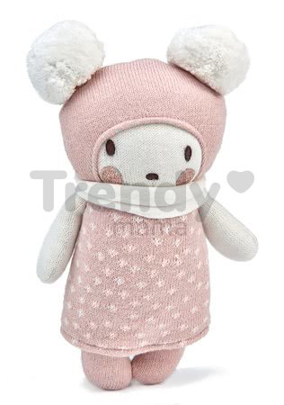 Bábika pletená ružová Baby Baba Knitted Doll ThreadBear 24 cm z jemnej a mäkkej bavlny v darčekovom balení od 0 mes
