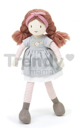 Bábika handrová Alma Rag Doll ThreadBear 35 cm z jemnej mäkkej bavlny so zapletenými hnedými vláskami