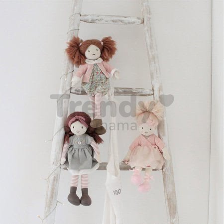 Bábika handrová Marty Rag Doll ThreadBear 35 cm z jemnej mäkkej bavlny s hnedými copmi