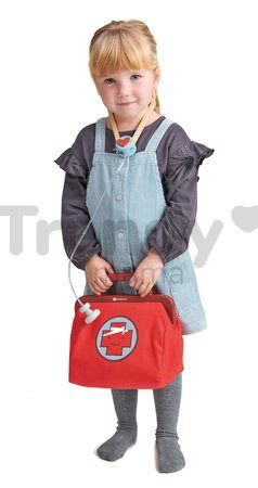 Drevená lekárska taštička Doctor's Bag Tender Leaf Toys so zdravotnými pomôckami rúškom a náplasťami