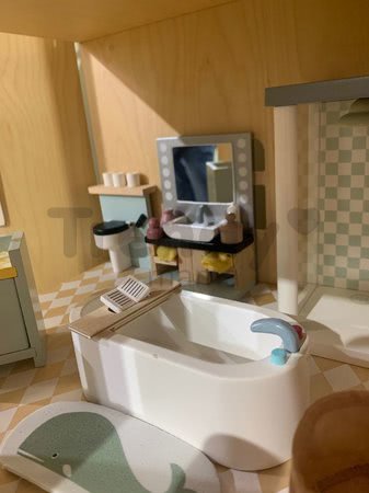 Drevená kúpelňa Dovetail Bathroom Set Tender Leaf Toys 6-dielna sada s komplet vybavením a doplnkami
