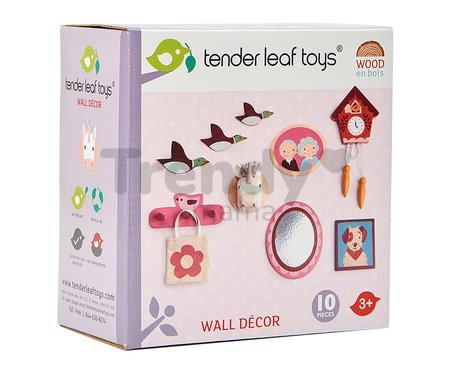 Drevené dekorácie na stenu Wall Décor Tender Leaf Toys k domčeku pre bábiku 10 druhov