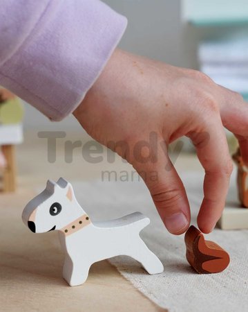 Drevený salón pre psíkov Waggy Tails Dog Salon Tender Leaf Toys so 7 figúrkami psíkov