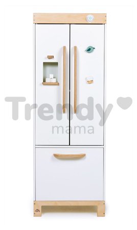 Drevená chladnička dvojkrídlová Refridgerator Tender Leaf Toys s úložným boxom a výroba ľadu 101 cm výška