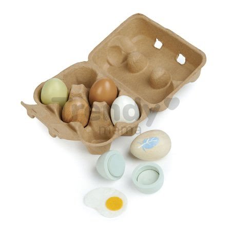 Drevené vajíčka Wooden Eggs Tender Leaf Toys 6 kusov v krabičke