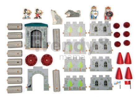 Drevený Vlkolak hrad Wolf Castle Tender Leaf Toys klik a zakaždým si vytvor inú budovu 40 dielov