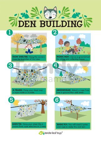 Drevená sada na výlet do lesa Forest Trail Set Tender Leaf Toys s taškou a nepremokavá deka s lupou a doplnkami