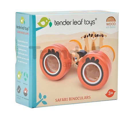 Drevený ďalekohľad s kaleidoskopom Safari Binoculars Tender Leaf Toys nastaviteľný