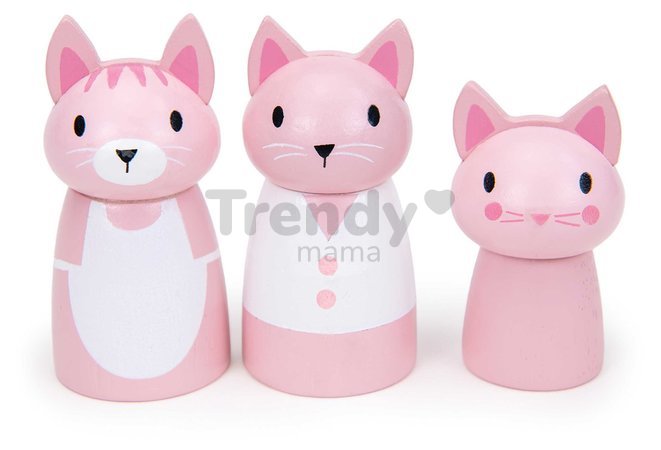 Drevené autíčko s mliečnym barom Kitty´s Milkshake Van Tender Leaf Toys s 3 figúrkami mačičiek