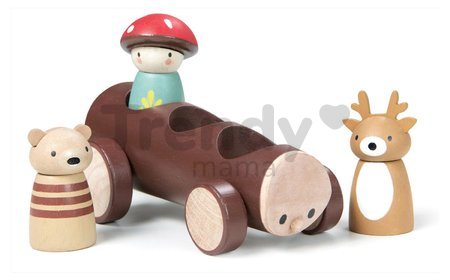 Drevený lesný taxík Timber Taxi Tender Leaf Toys z rozprávky Merrywood Tales s 3 figúrkami od 18 mes