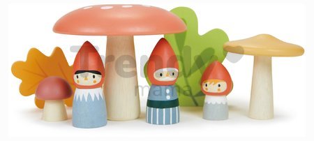 Drevená rodina trpaslíkov Woodland Gnome Family Tender Leaf Toys s 3 figúrkami