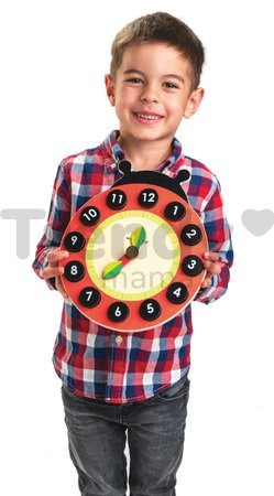 Drevené magnetické hodiny s lienkou Ladybug Teaching Clock Tender Leaf Toys závesné s 12 bodkovanými číslami