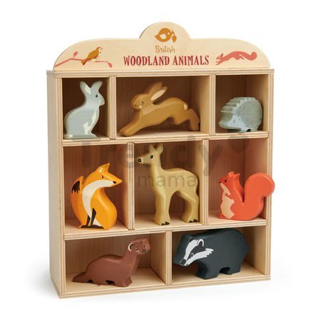 Lesné zvieratká na poličke 8 ks Woodland Animals Tender Leaf Toys králik zajac ježko líška srnka veverička lasica jazvec