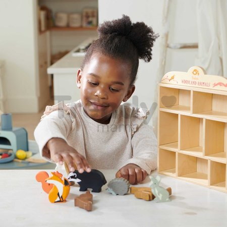 Lesné zvieratká na poličke 8 ks Woodland Animals Tender Leaf Toys králik zajac ježko líška srnka veverička lasica jazvec