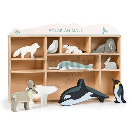 Drevené polárne zvieratká na poličke Polar Animals Shelf Tender Leaf Toys 10 druhov ľadových živočíchov