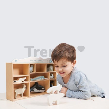 Drevené polárne zvieratká na poličke Polar Animals Shelf Tender Leaf Toys 10 druhov ľadových živočíchov