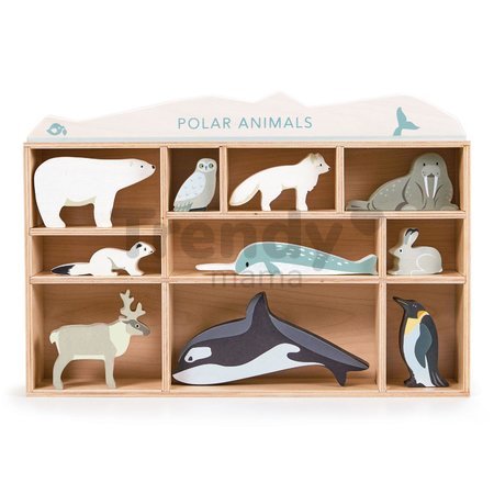 Drevené polárne zvieratká na poličke Polar Animals Shelf Tender Leaf Toys 10 druhov ľadových živočíchov