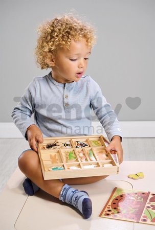 Drevený hotel pre hmyz The Bug Hotel Tender Leaf Toys 13 druhov hmyzu s názvami