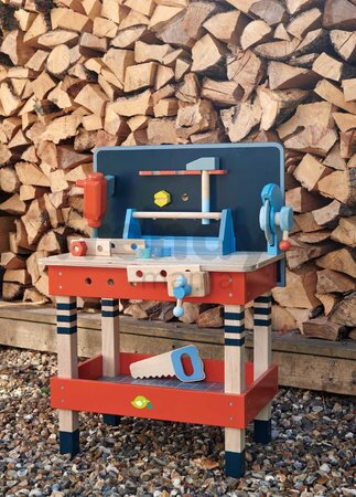 Drevená pracovná dielňa TenderLeaf Tool Bench Tender Leaf Toys s náradím, 18 doplnkov