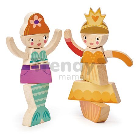 Princezné a víly skladačka Princesses and Mermaids Tender Leaf Toys 15 dielov v plátenom vrecúšku