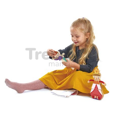 Princezné a víly skladačka Princesses and Mermaids Tender Leaf Toys 15 dielov v plátenom vrecúšku