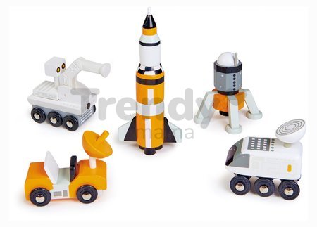 Drevené vesmírne vozidlá Space Voyager Set Tender Leaf Toys 5 druhov