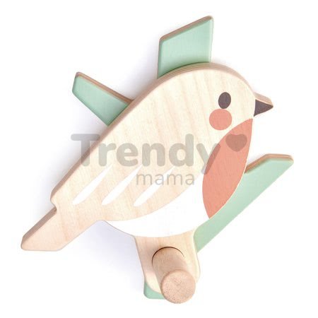 Drevený háčik pre deti Forest Coat hook Tender Leaf Toys s vtáčikom na strome