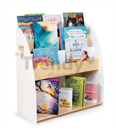Drevená knižnica s vešiakom Forest Book Case Tender Leaf Toys s troma poličkami