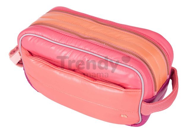 Cestovné puzdro kozmetická taštička Travel Pouch Puffer Pink Jeune Premier ergonomické luxusné prevedenie 25*12,5 cm