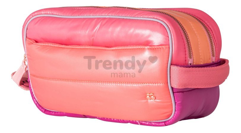 Cestovné puzdro kozmetická taštička Travel Pouch Puffer Pink Jeune Premier ergonomické luxusné prevedenie 25*12,5 cm