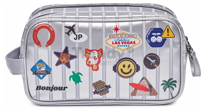 Cestovné puzdro kozmetická taštička Travel Pouch Jetsetter Silver Jeune Premier ergonomické luxusné prevedenie 25*12,5 cm