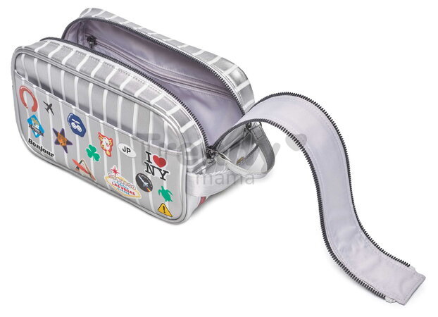 Cestovné puzdro kozmetická taštička Travel Pouch Jetsetter Silver Jeune Premier ergonomické luxusné prevedenie 25*12,5 cm