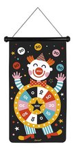 Magnetický terč Cirkus Circus Magnetic Dart Game Janod obojstranný so 6 magnetickými šípkami od 4 rokov