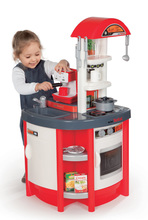 Kuchynka pre deti Studio Tefal Smoby elektronická so zvukmi, s kávovarom Espresso Rowenta a 19 doplnkami červená