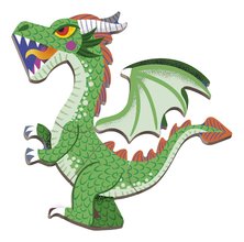 Magnetická kniha Draky Dragons Magnetibook Janod 53 magnetiek a 10 šablón