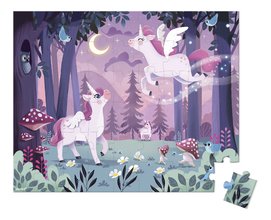 Puzzle v kufríku Jednorožce Unicorn Janod 54 dielov od 5 rokov