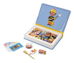 Magnetická kniha Povolania Jobs Magnetibook Janod 48 magnetiek a 16 šablón