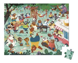 Puzzle v kufríku Rodina medveďov Family Bears Janod 54 dielov od 5 rokov