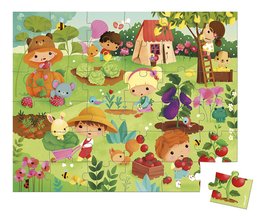 Puzzle v kufríku Záhrada Garden Janod 36 dielov od 4 rokov