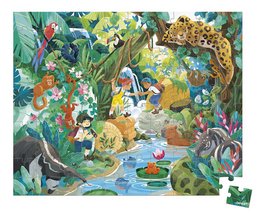 Puzzle v kufríku Dobrodružstvo v džungli Adventure Inca Janod 100 dielov od 6 rokov