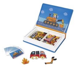 Magnetická kniha Dopravné prostriedky Magnetibook Janod 50 magnetiek a 18 šablón J02715
