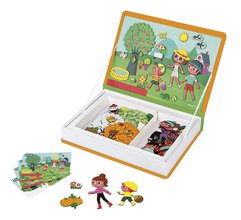 Magnetická kniha Ročné obdobia Magnetibook Janod 115 magnetiek a 4 šablóny J02721